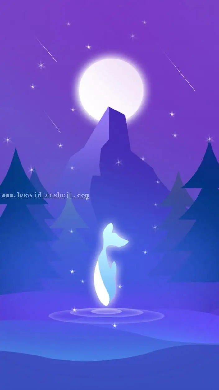 壁纸教程，荧光壁纸设计实例_www.haoyidiansheji.com