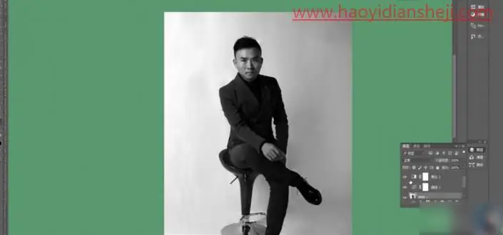 人像修图，通过PS打造男士时尚感效果照片_www.haoyidiansheji.com