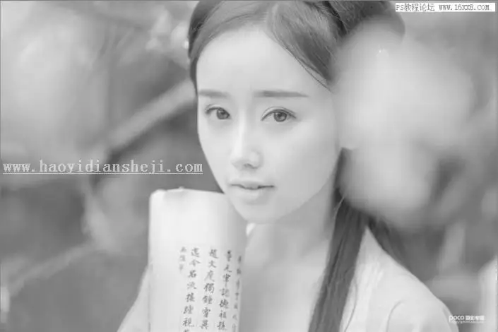 粉色效果，用PS调出古风人像甜美效果_www.haoyidiansheji.com