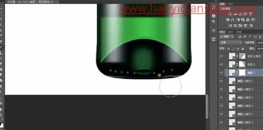产品修图，给白葡萄酒进行精修_www.haoyidiansheji.com