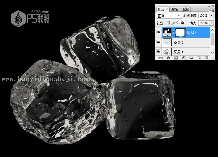 抠冰块，用PS快速抠出透明的冰块_www.haoyidiansheji.com