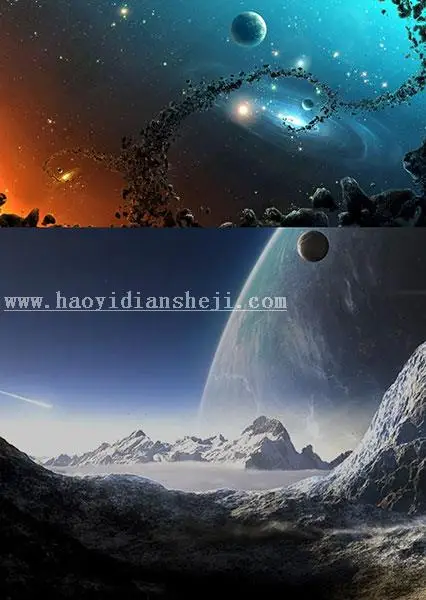 场景合成，在PS里合成一个《星球大战》的海报_www.haoyidiansheji.com