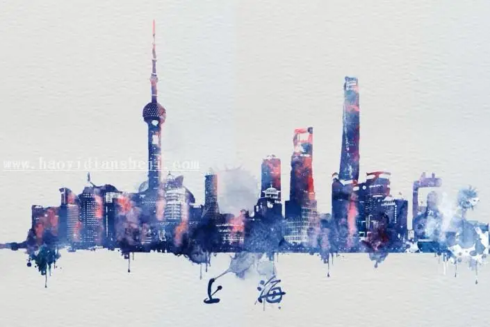 水彩效果，水彩画效果视频教程_www.haoyidiansheji.com