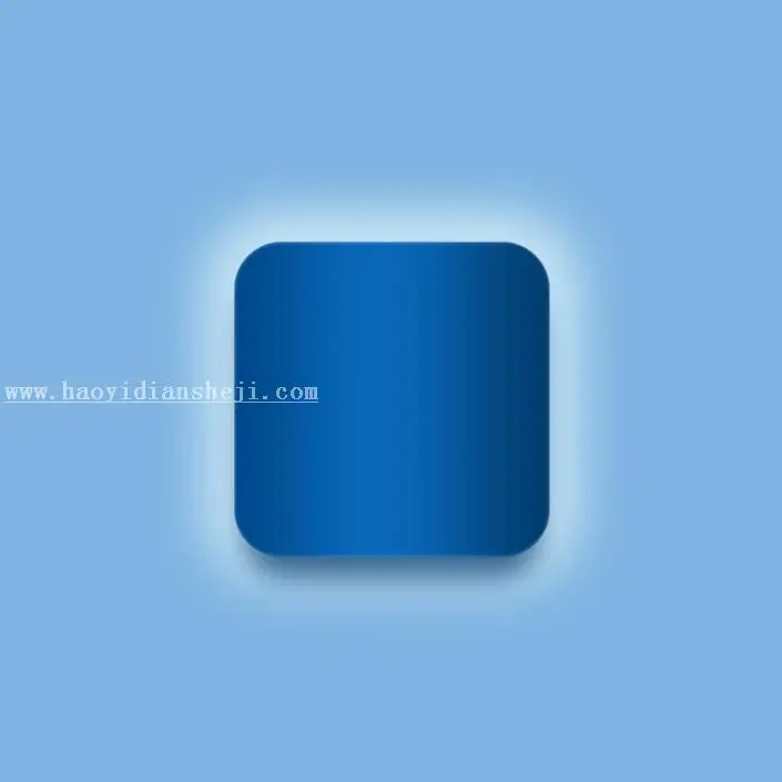 UI图标，设计一个蓝色ICON按钮图标教程_www.haoyidiansheji.com