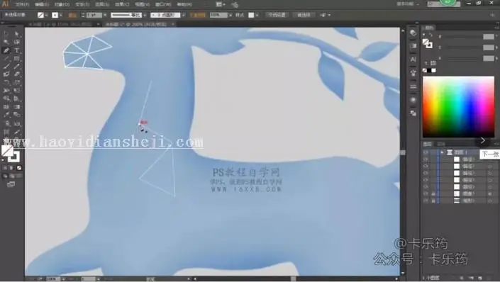 转手绘，用PS加AI制作一只多边形唯美星空鹿_www.haoyidiansheji.com