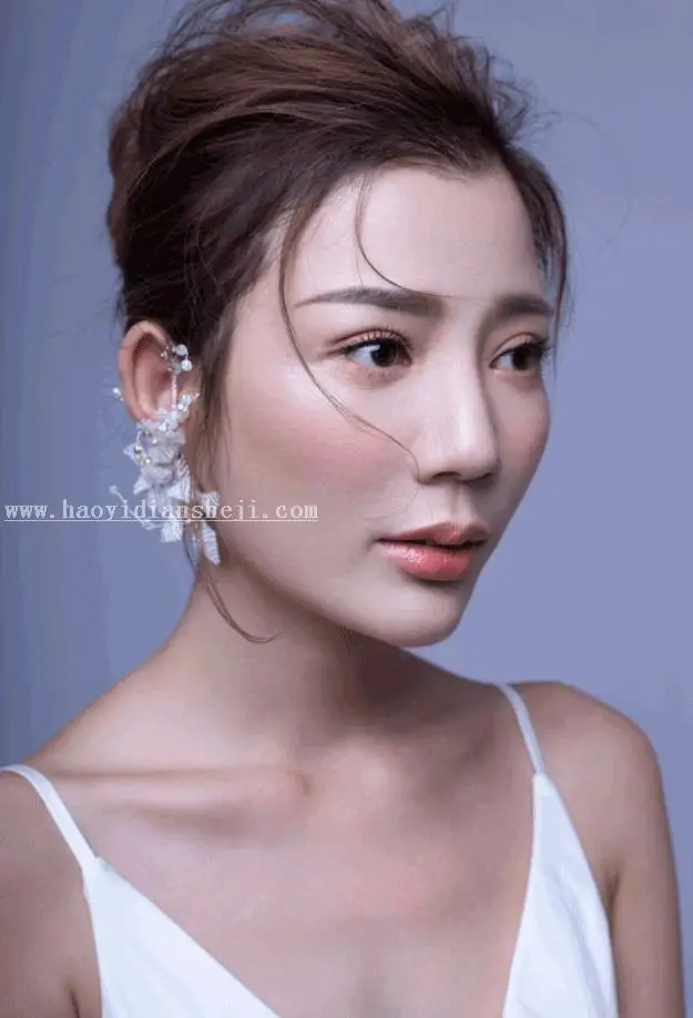 皮肤精修，用PS打造干净透亮的人物妆面造型_www.haoyidiansheji.com