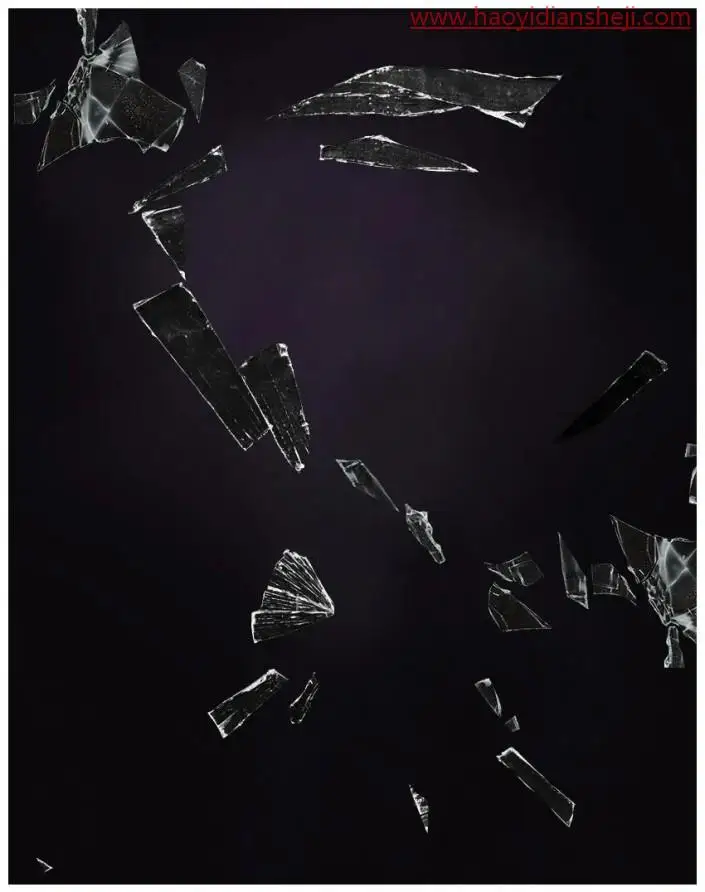 玻璃效果，通过PS给人物添加逼真的玻璃破碎效果_www.haoyidiansheji.com