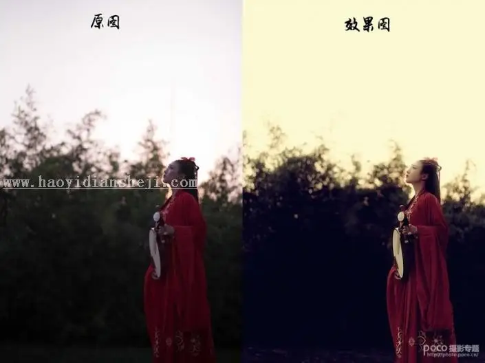 古风人像，模仿TVB的电视剧色调制作古风人像_www.haoyidiansheji.com