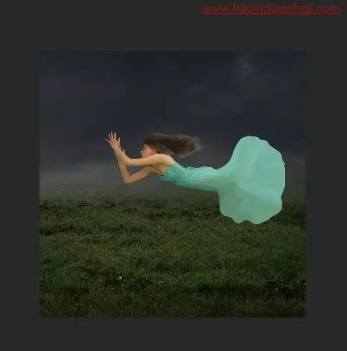 奇幻合成，合成一幅追月亮的人的奇幻场景_www.haoyidiansheji.com