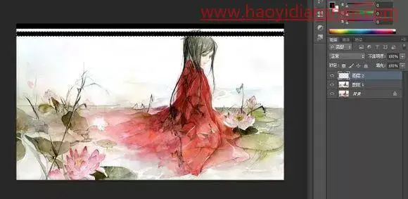 水波效果，制作古风动态水波效果人像_www.haoyidiansheji.com