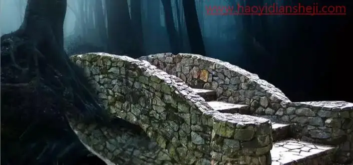 唯美合成，制作月光下的暗夜精灵美少女场景_www.haoyidiansheji.com