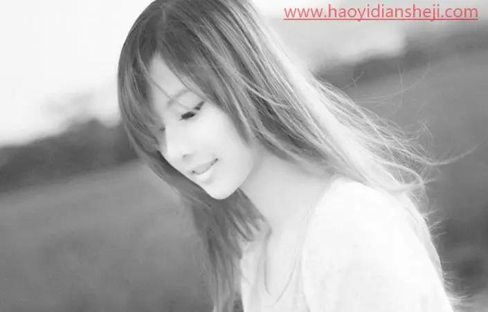 通道抠图，用ps中的通道抠出受光不均匀的人物发丝照片_www.haoyidiansheji.com