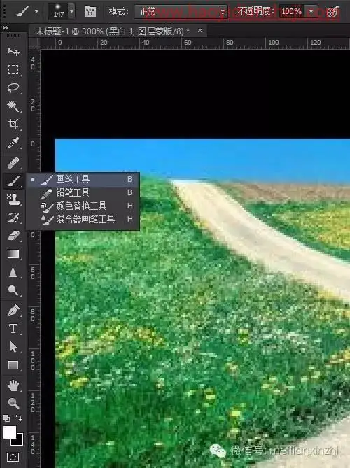 黑白效果，给图片进行局部去色变成黑白_www.haoyidiansheji.com