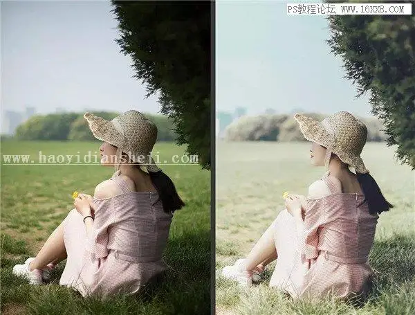 油画效果，用PS把人像调出复古的冷色效果_www.haoyidiansheji.com