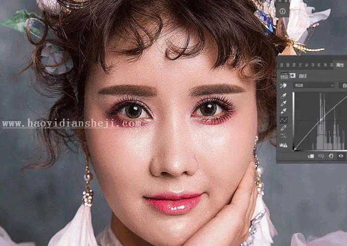 商业修图，用PS给人像进行精细修图_www.haoyidiansheji.com