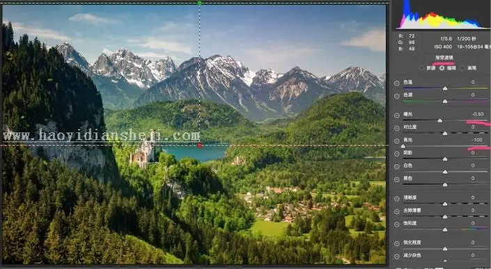 山景后期，用PS把前期是雾蒙蒙的照片变的通透清晰_www.haoyidiansheji.com