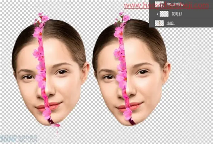 场景合成，通过PS合成一个超现实画面头像海报_www.haoyidiansheji.com