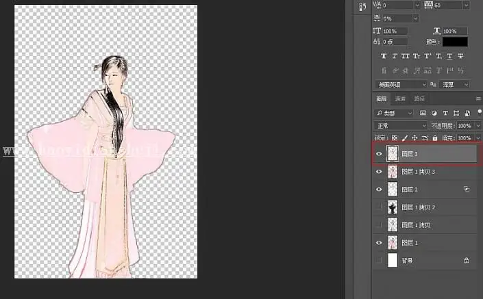 工笔画，通过PS制作逼真艺术具有中国风格的工笔画效果照片_www.haoyidiansheji.com