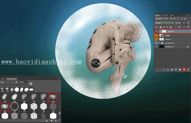 场景合成，用ps制作一个美轮美奂的科幻场景_www.haoyidiansheji.com