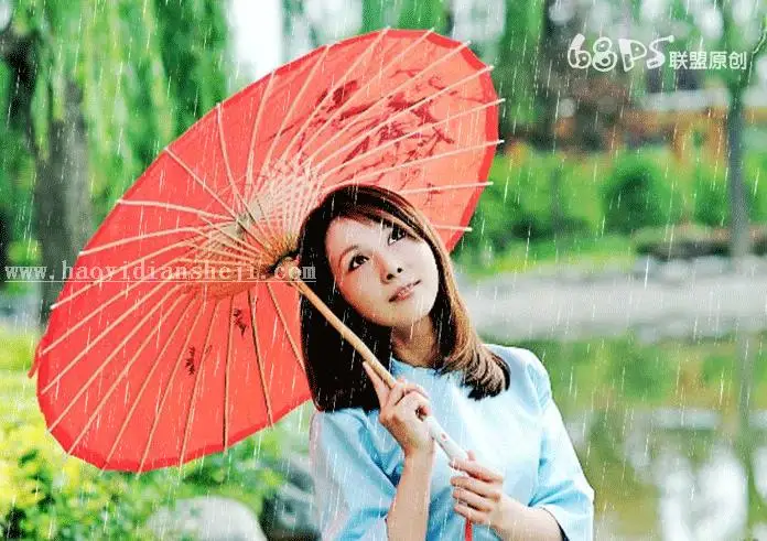下雨效果，制作浪漫的下雨动画图片教程_www.haoyidiansheji.com