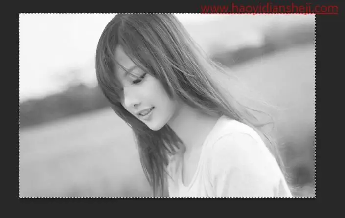通道抠图，用ps中的通道抠出受光不均匀的人物发丝照片_www.haoyidiansheji.com