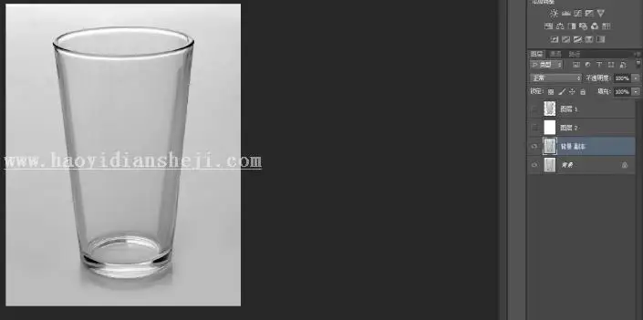 抠玻璃，利用通道抠出通透玻璃杯_www.haoyidiansheji.com