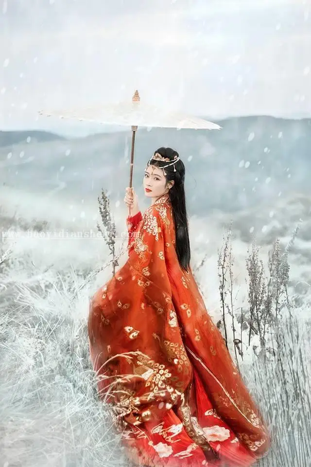 古风后期，通过PS把荒野草地变成大雪纷飞的雪景_www.haoyidiansheji.com