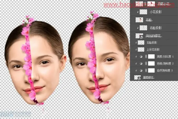场景合成，通过PS合成一个超现实画面头像海报_www.haoyidiansheji.com