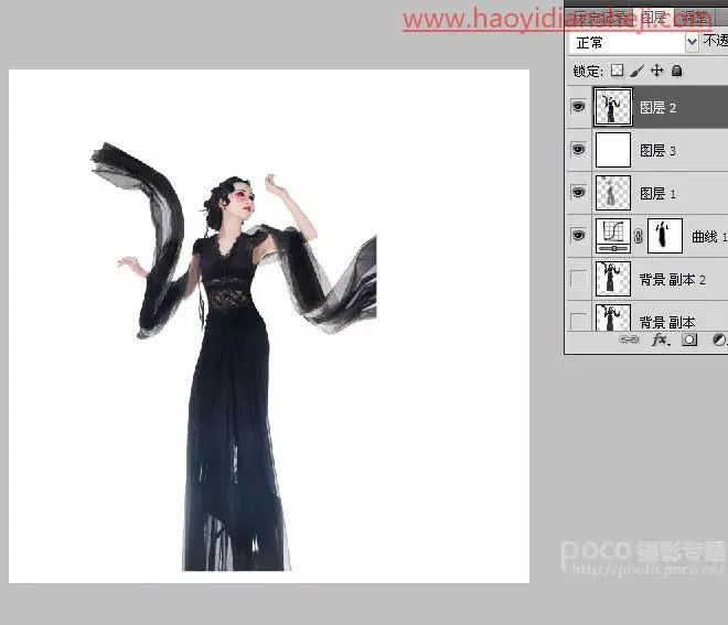 水墨效果，制作具有中国风的水墨人像照片_www.haoyidiansheji.com