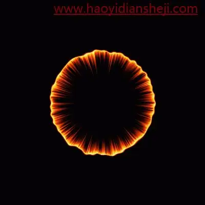放射背景，用PS打出无限冲击波效果_www.haoyidiansheji.com