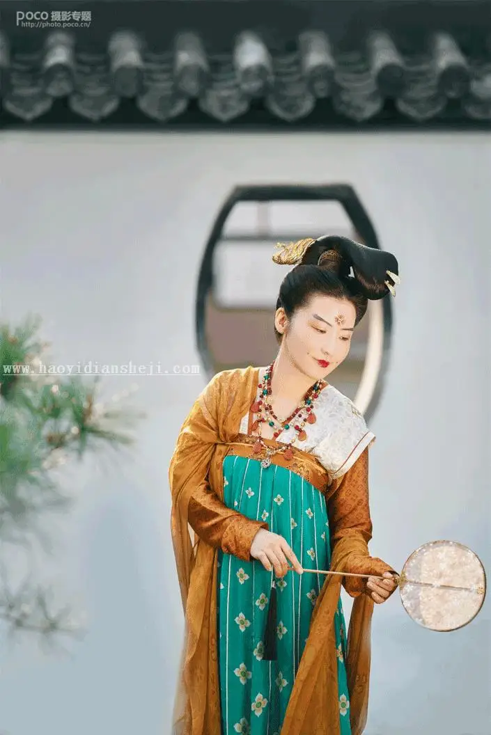 古风人像，通过PS制作唐代女子风格的古风效果人像照片_www.haoyidiansheji.com
