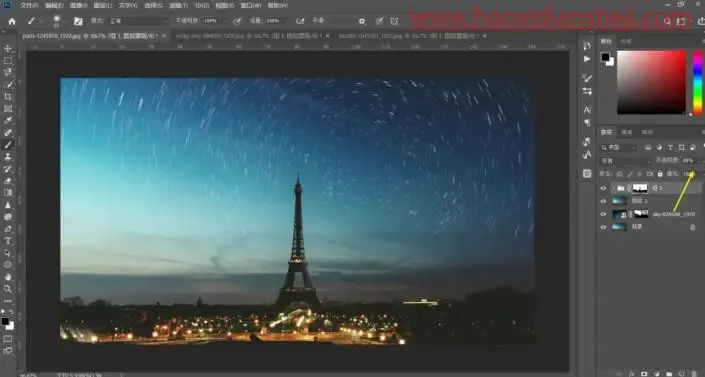 星轨效果，制作比较科幻的星轨效果照片_www.haoyidiansheji.com