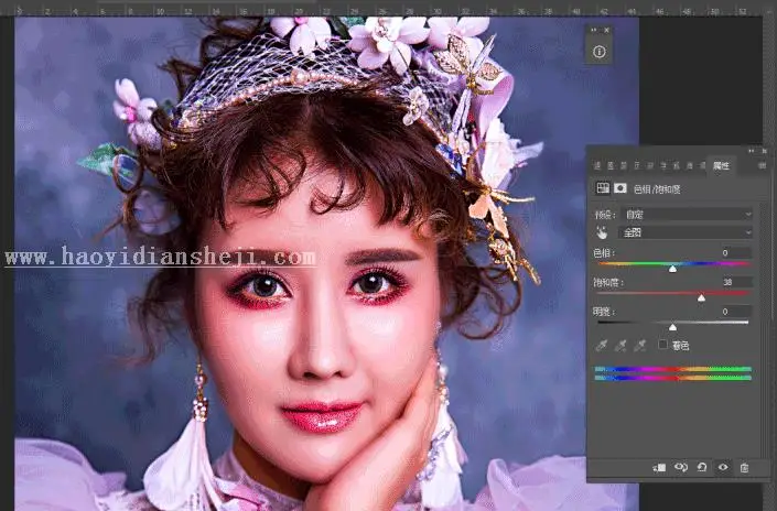 商业修图，用PS给人像进行精细修图_www.haoyidiansheji.com