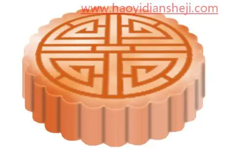 转手绘，手把手教你制作一款逼真的中秋月饼_www.haoyidiansheji.com