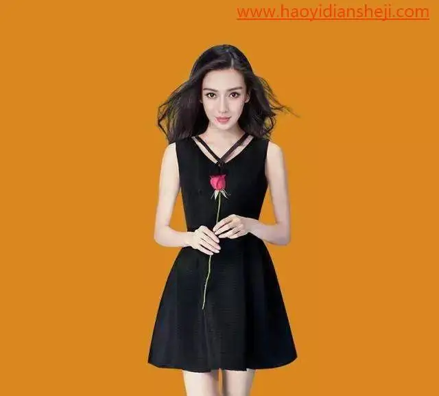 抠发丝，通过PS把Angelababy的头发快速抠出来_www.haoyidiansheji.com