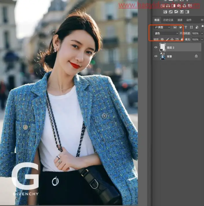 混合模式，详解正片叠底、滤色、柔光在人像中的运用_www.haoyidiansheji.com