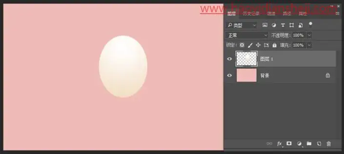 转手绘，在PS中绘制一枚逼真的鸡蛋_www.haoyidiansheji.com