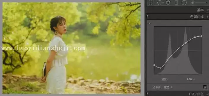 暖色调，用LR调出外景人像洛丽塔风格_www.haoyidiansheji.com