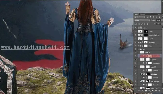 场景合成，在PS里创建一个魔幻瑰丽的场景_www.haoyidiansheji.com