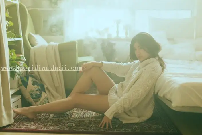 室内人像，用LR调出美女私房照朦胧唯美效果_www.haoyidiansheji.com