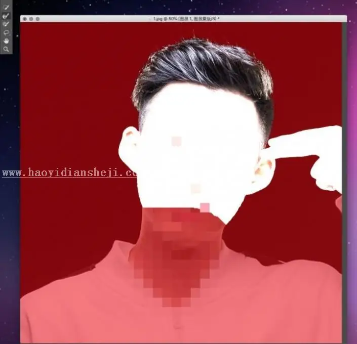 抠头发，用PS把黑色背景下的黑色头发轻松抠出_www.haoyidiansheji.com