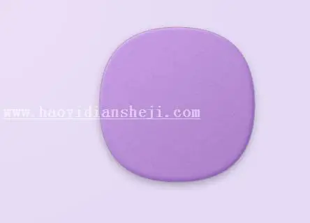 图标设计，制作一款紫色的树叶水滴怪兽图标_www.haoyidiansheji.com