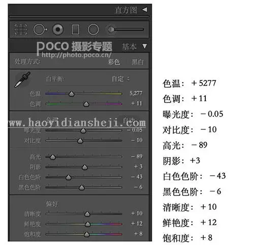 LR调色教程，调出清新少女色教程_www.haoyidiansheji.com
