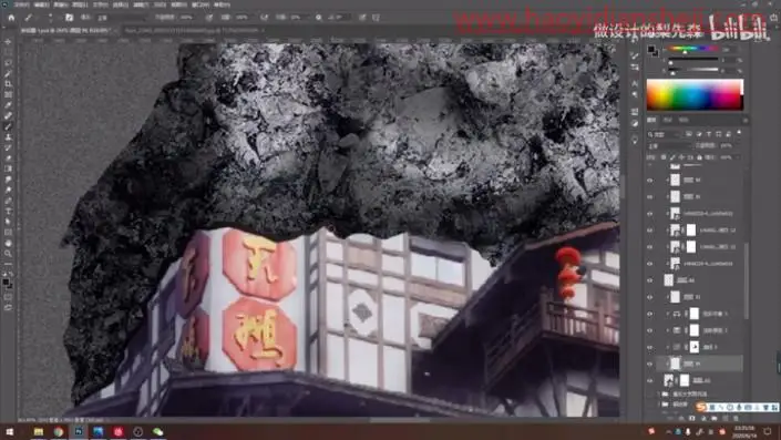 创意合成，在PS中合成禁烟主题的公益海报_www.haoyidiansheji.com