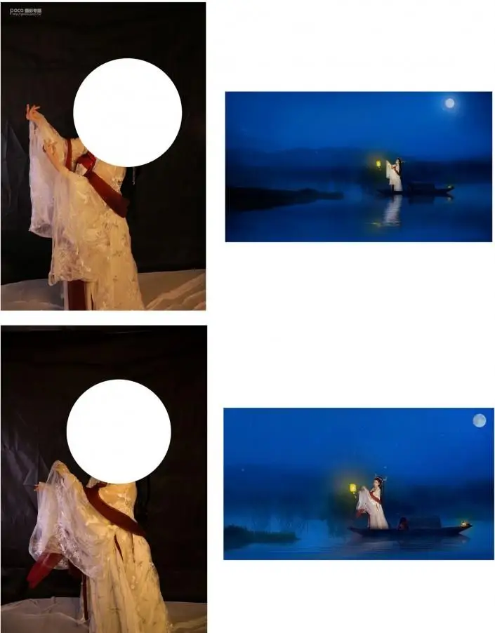 LR调色教程，通过LR把黑背景下拍的古风人像调出梦幻的感觉_www.haoyidiansheji.com