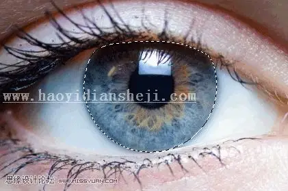 眼睛美化，通过PS给人物眼睛制作美瞳效果_www.haoyidiansheji.com