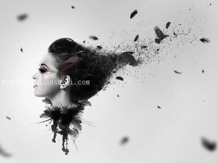 人像后期，创意打造“头发”爆炸感的冲击力照片_www.haoyidiansheji.com