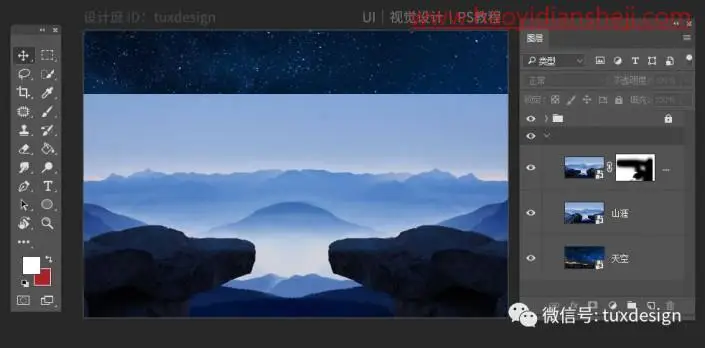 场景合成，合成月光下的小情侣在手牵手在约会的浪漫场景_www.haoyidiansheji.com