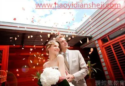 光线效果，给室外婚纱照片添加光线_www.haoyidiansheji.com