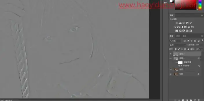 人像磨皮，简单快速适合新手的磨皮教程_www.haoyidiansheji.com